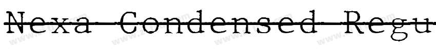 Nexa Condensed Regul字体转换